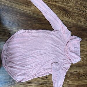 Pink Hooded Long Sleeve Top